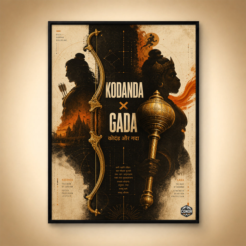 Kodanda x Gada - Canvas Wall Art (CONQR_SAN_RAM_07)