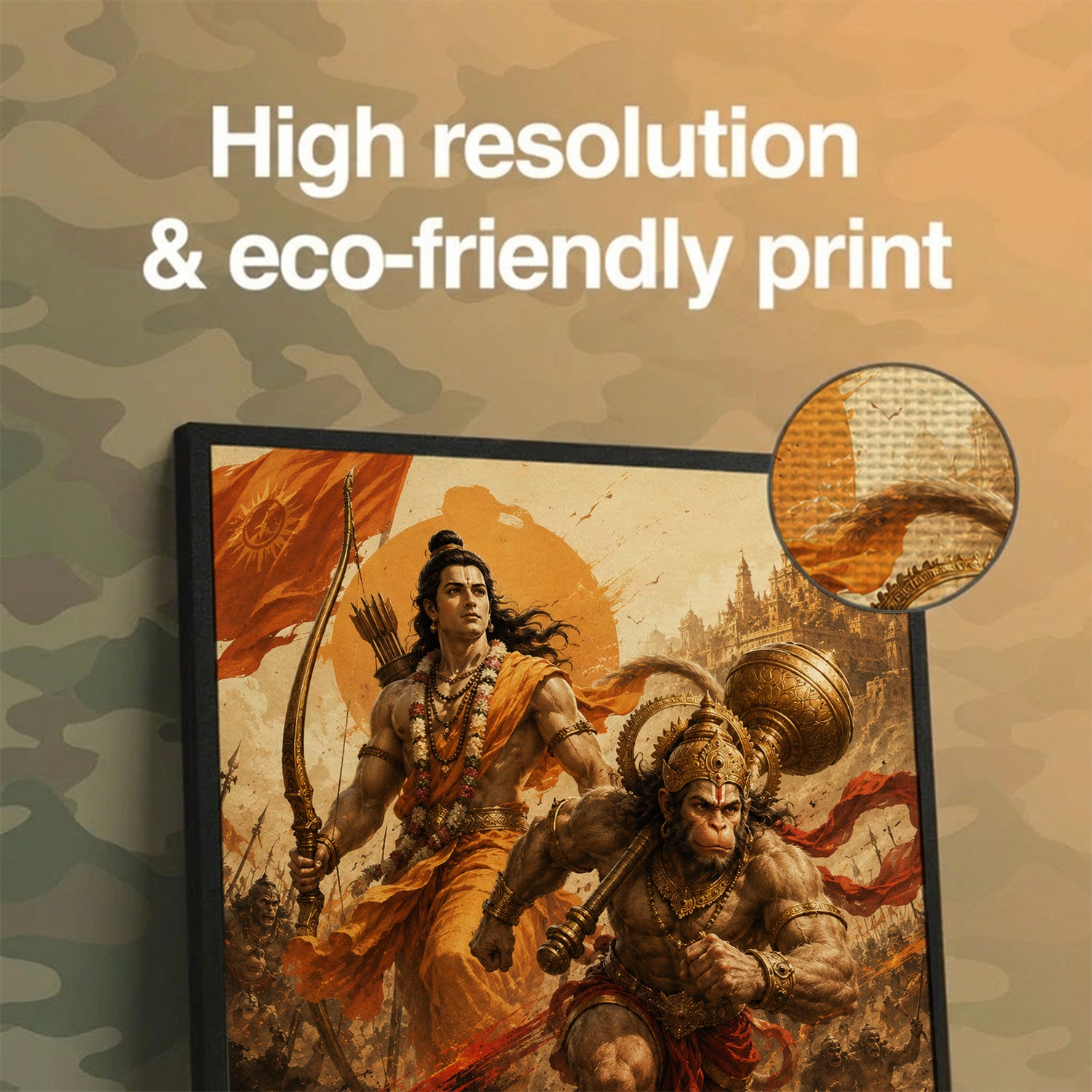 Dharma Advances - Canvas Wall Art (CONQR_SAN_RAM_08)