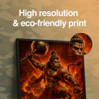 Lanka Dahan Hanuman - Canvas Wall Art (CONQR_SAN_RAM_14)