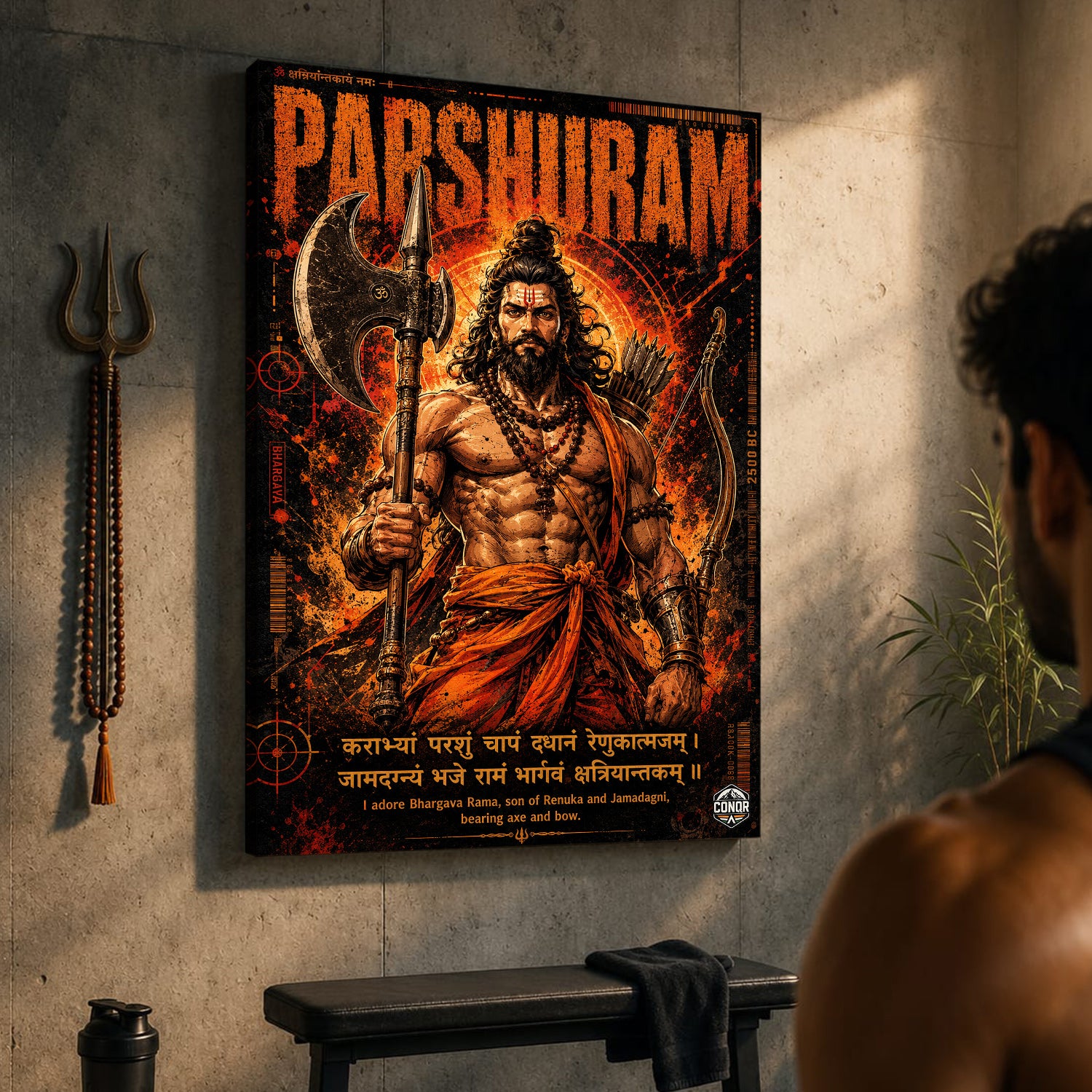 Parashurama Wrath of Dharma Canvas Wall Art (CONQR-SAN-PARSHU-01)