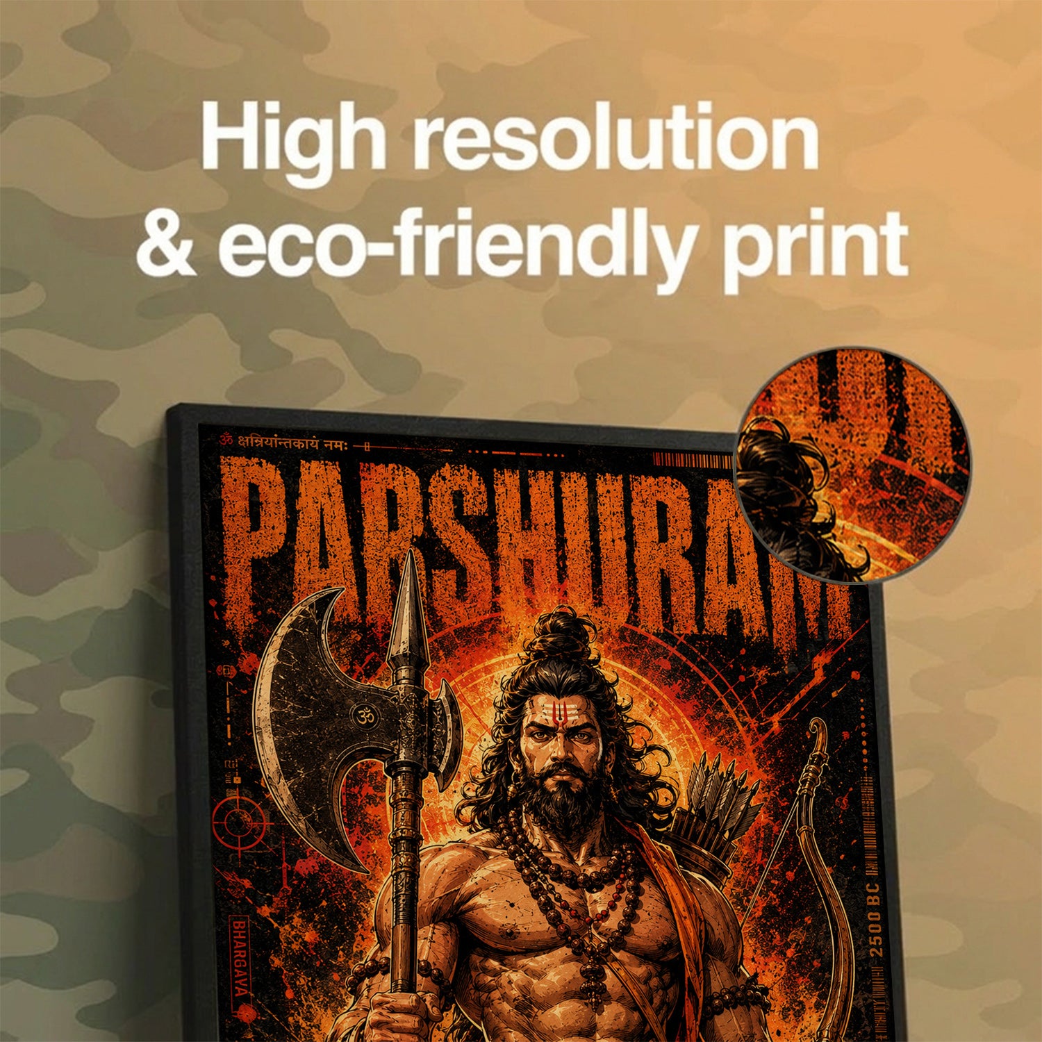 Parashurama Wrath of Dharma Canvas Wall Art (CONQR-SAN-PARSHU-01)