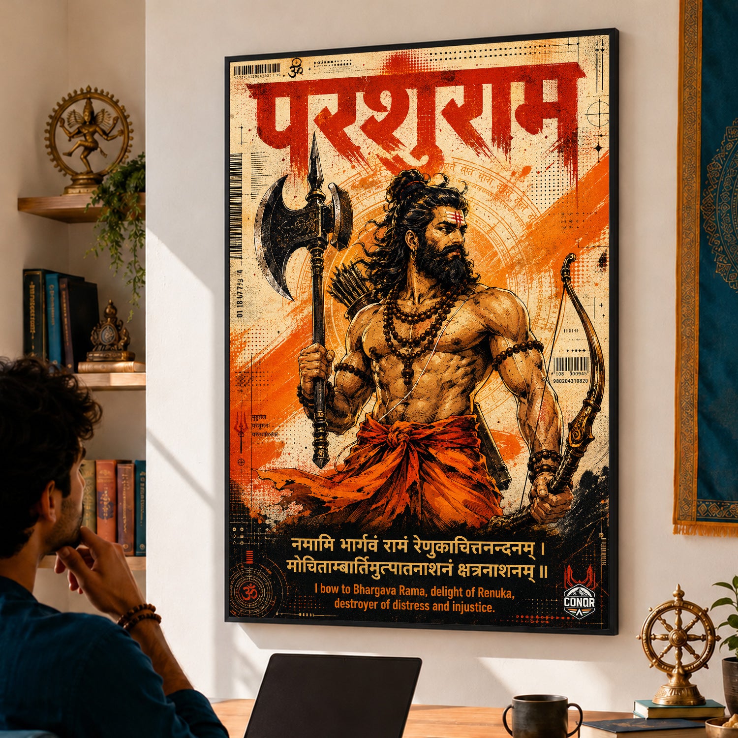 Parashurama Defender of Justice Canvas Wall Art (CONQR-SAN-PARSHU-02)