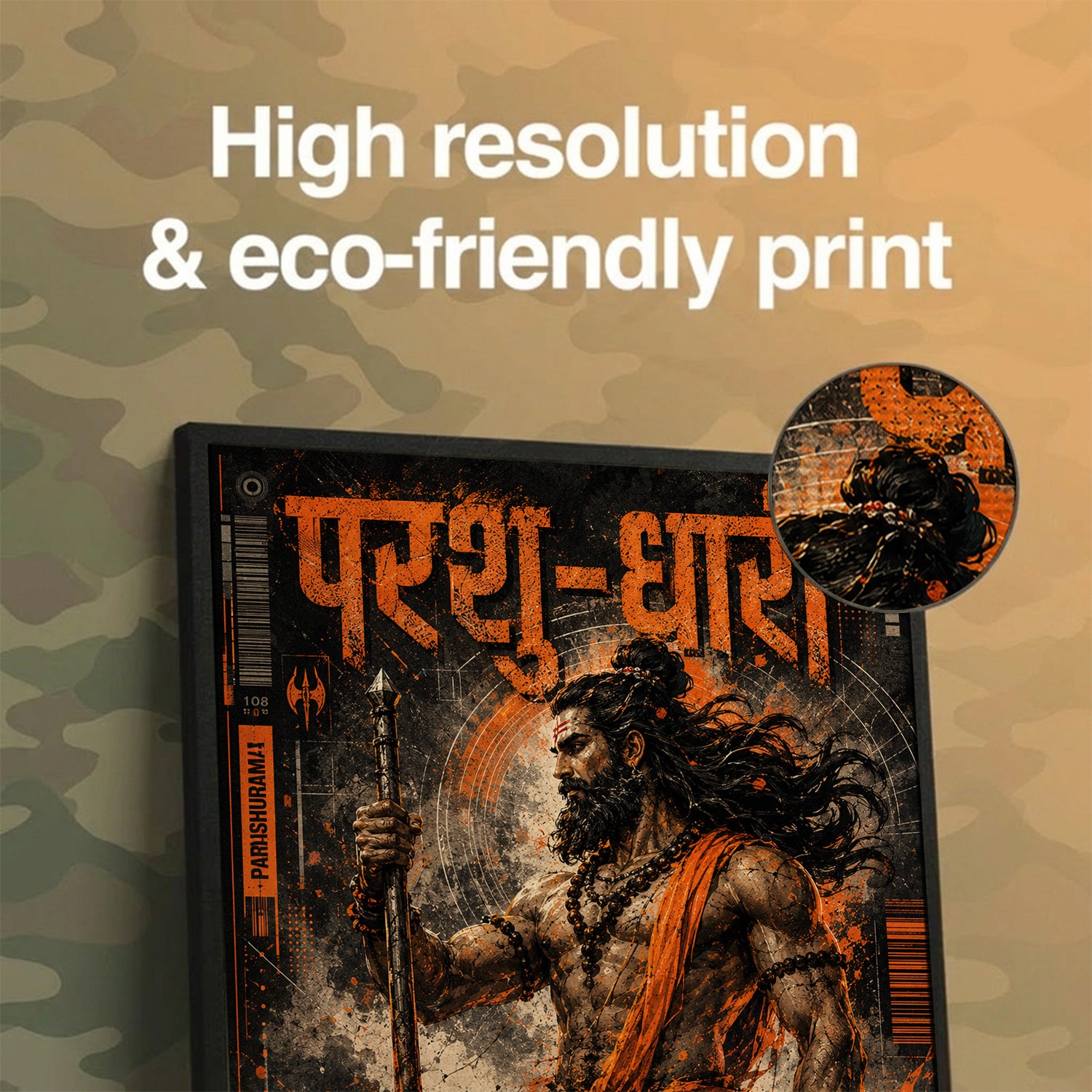 Parashu-Dhari Axe Warrior Canvas Wall Art (CONQR-SAN-PARSHU-05)