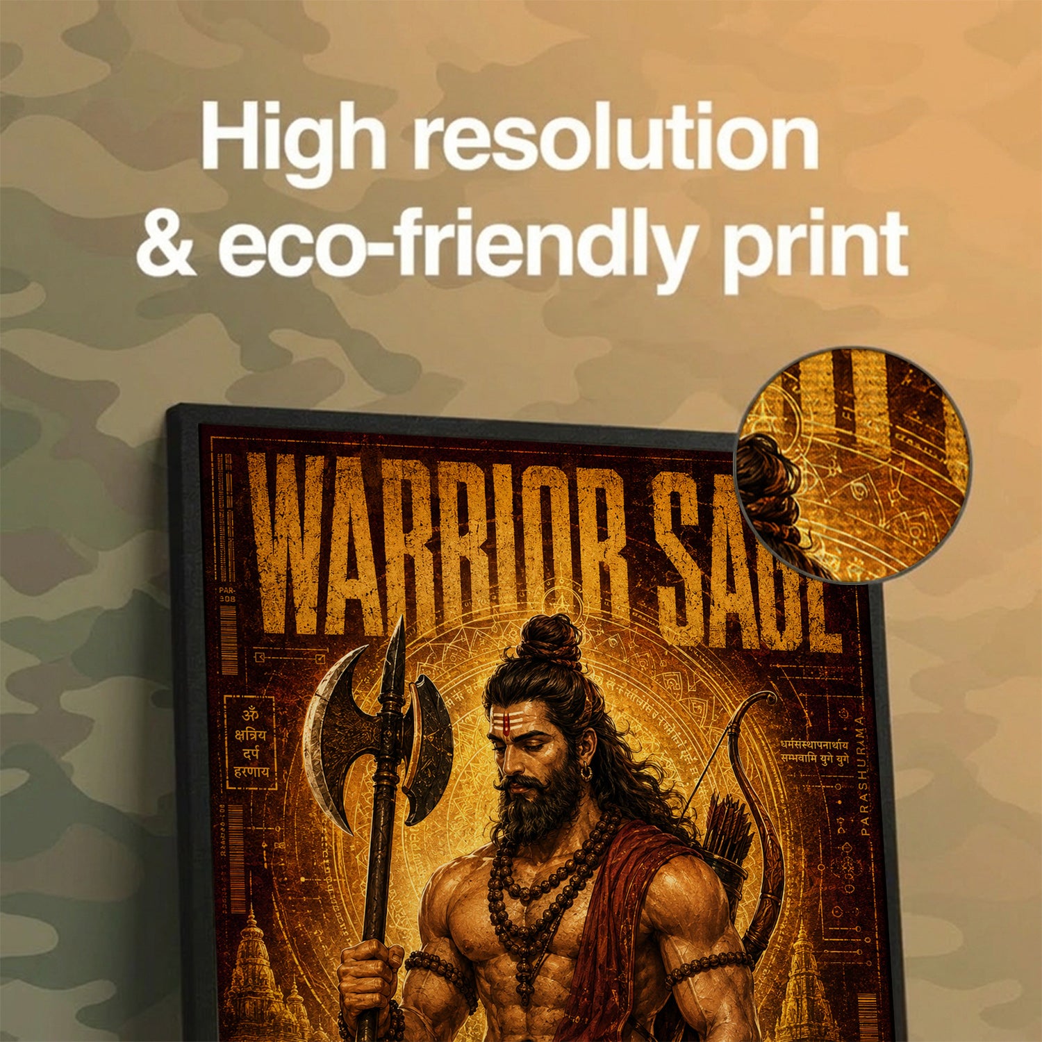 Warrior Sage Parashurama Canvas Wall Art (CONQR-SAN-PARSHU-06)