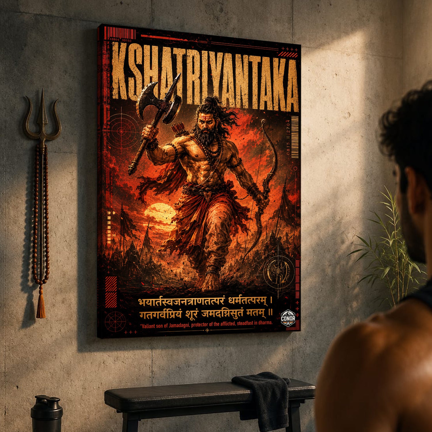 Kshatriyantaka Battlefield Parashurama Canvas Wall Art (CONQR-SAN-PARSHU-07)