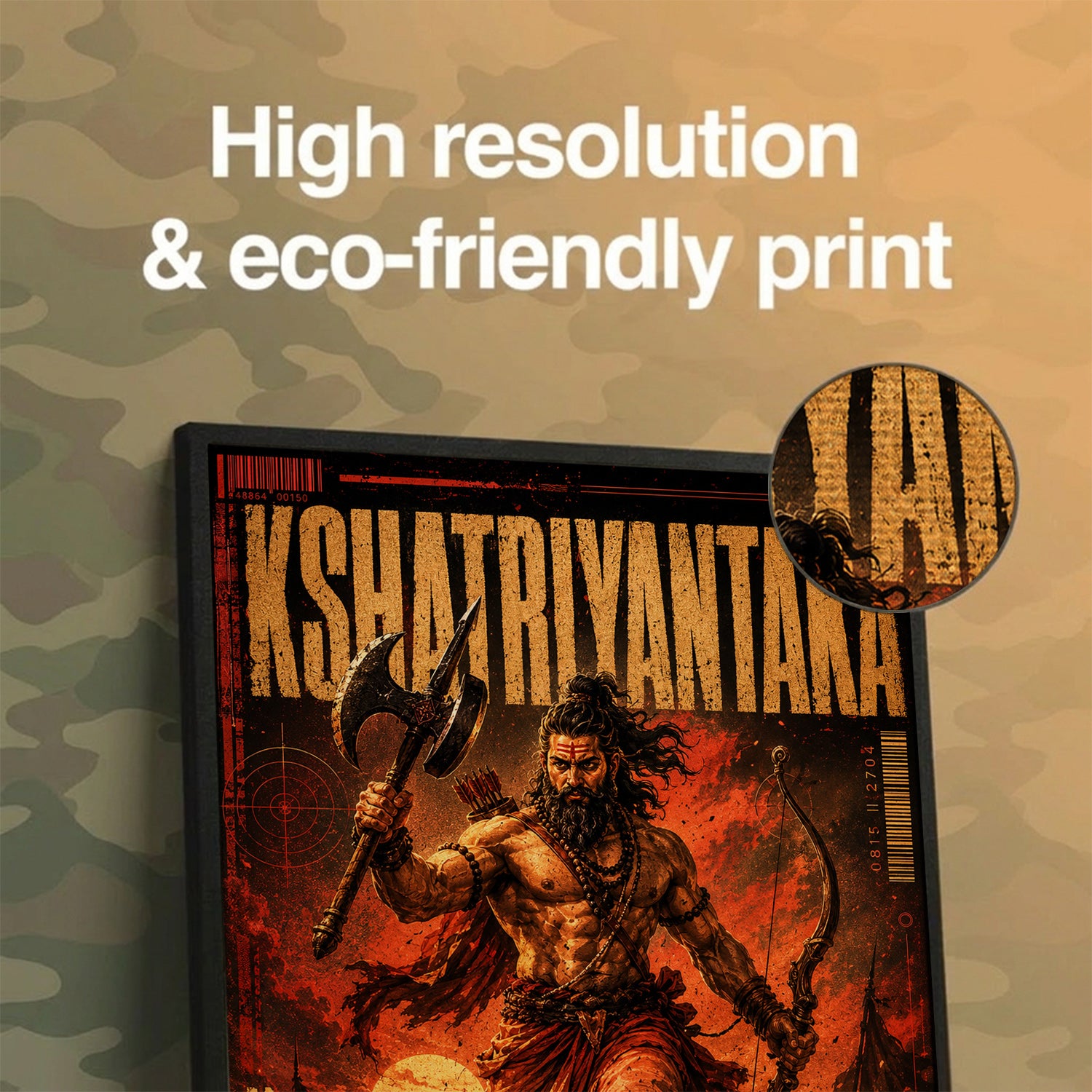 Kshatriyantaka Battlefield Parashurama Canvas Wall Art (CONQR-SAN-PARSHU-07)