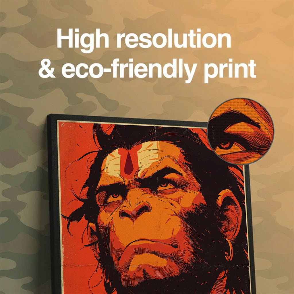 Hanuman Chalisa Strength - Canvas Wall Art (CONQR_SAN_HAN_08)