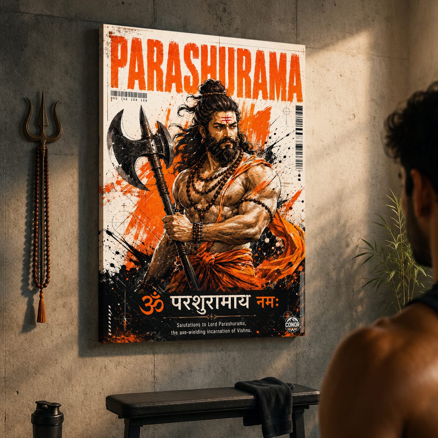 Parashurama Incarnation of Vishnu Canvas Wall Art (CONQR-SAN-PARSHU-09)
