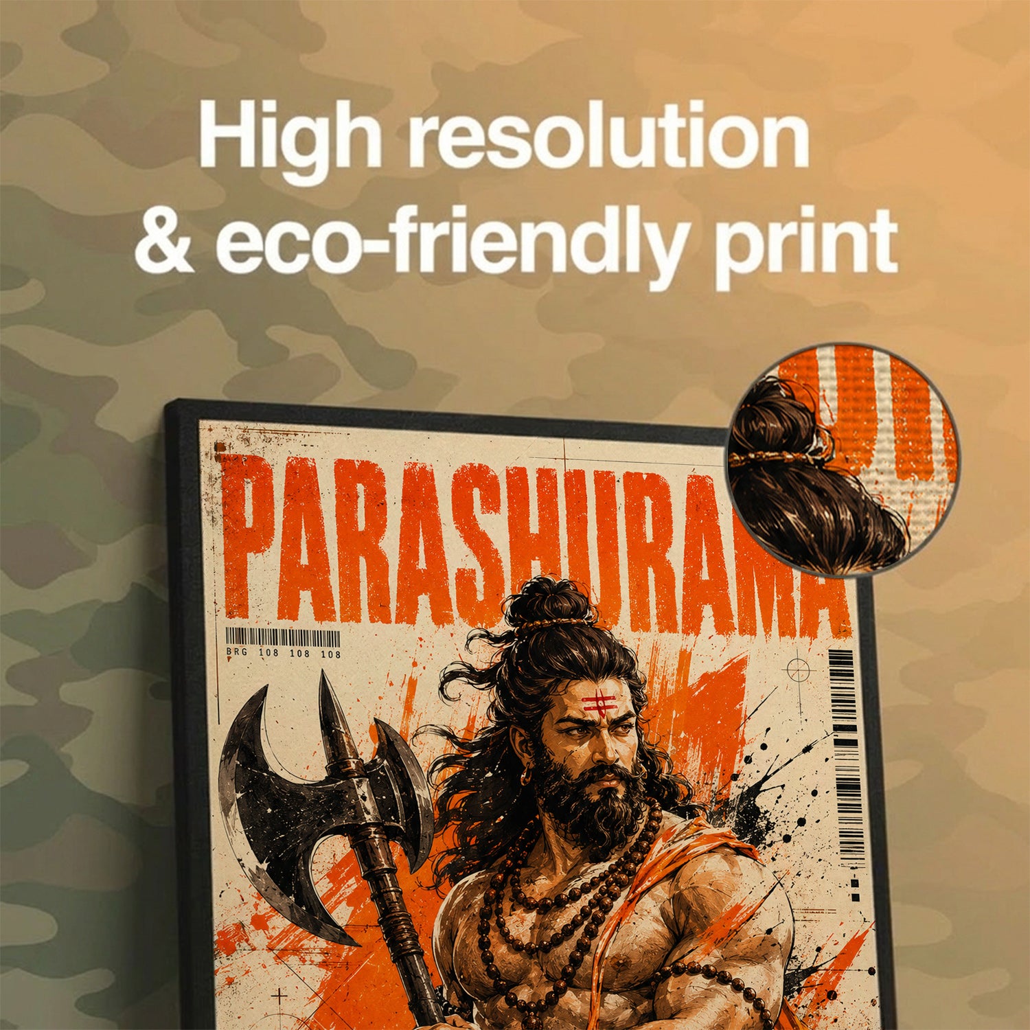 Parashurama Incarnation of Vishnu Canvas Wall Art (CONQR-SAN-PARSHU-09)