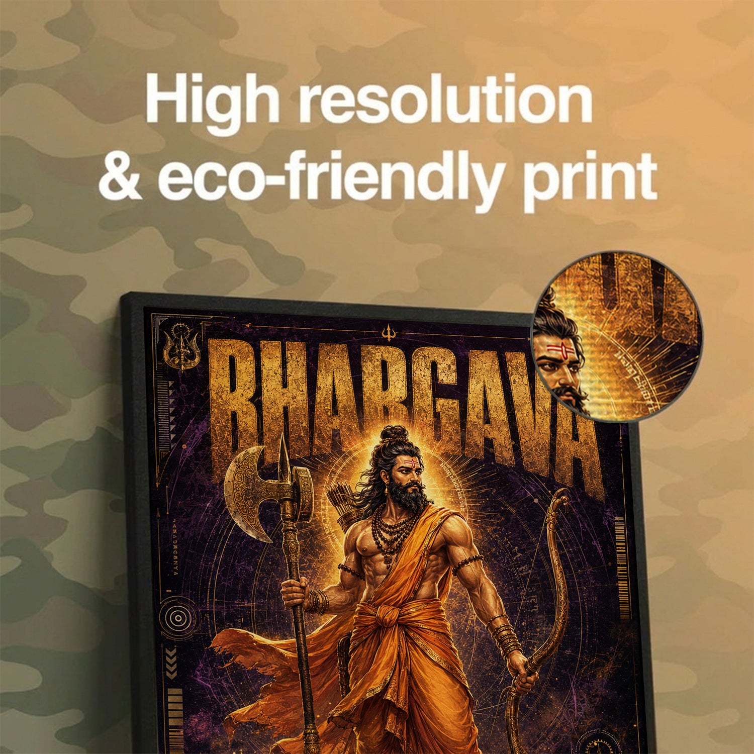 Bhargava Rama Protector of Dharma Canvas Wall Art (CONQR-SAN-PARSHU-03)