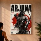 Arjuna Mighty Warrior - Canvas Wall Art (CONQR_SAN_02)