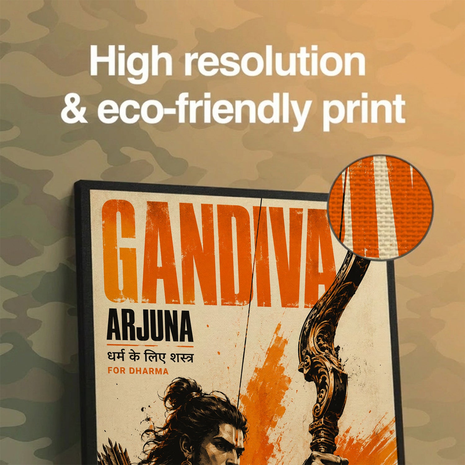 Gandivdhari Arjuna Dharma - Canvas Wall Art (CONQR_SAN_10)