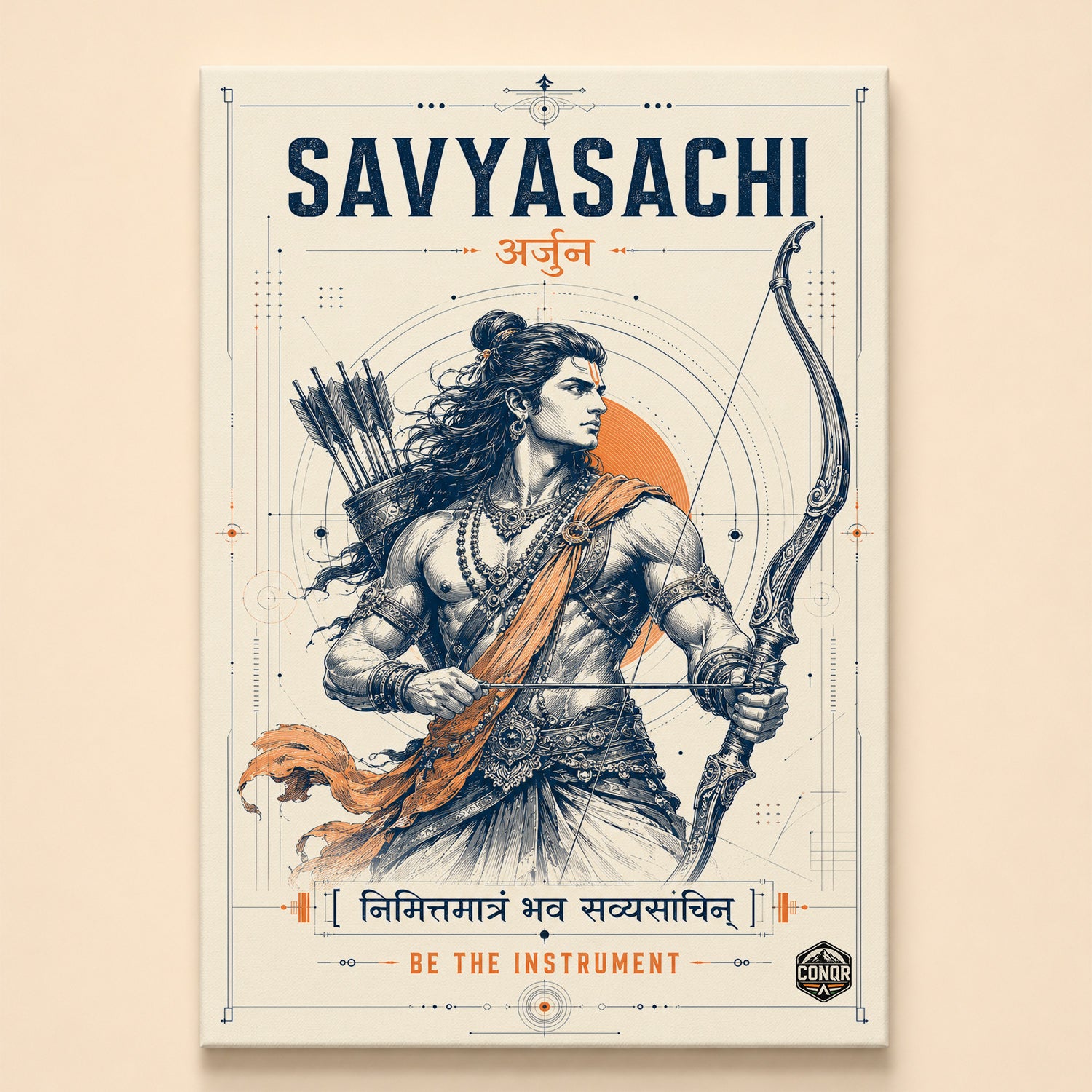 Savyasachi Arjuna - Canvas Wall Art (CONQR_SAN_13)