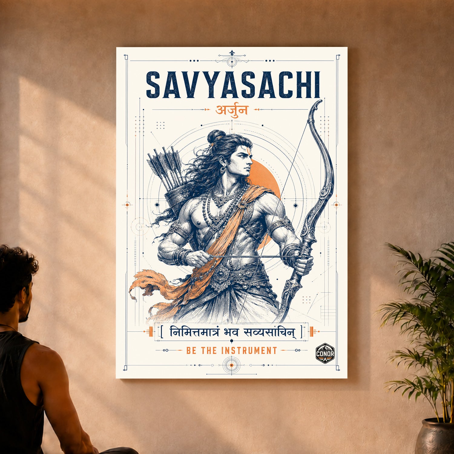 Savyasachi Arjuna - Canvas Wall Art (CONQR_SAN_13)