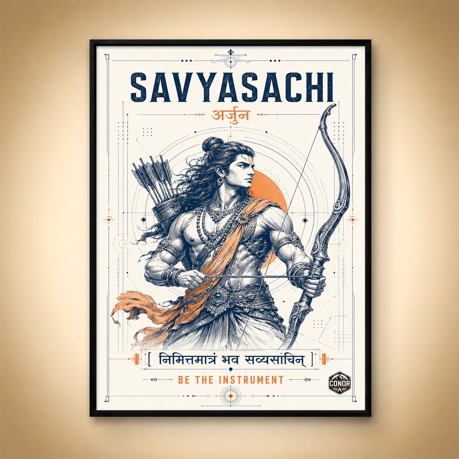 Savyasachi Arjuna - Canvas Wall Art (CONQR_SAN_13)