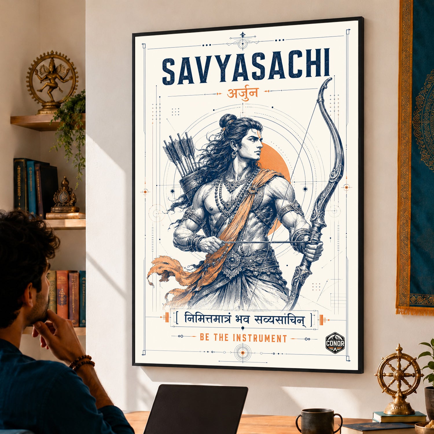 Savyasachi Arjuna - Canvas Wall Art (CONQR_SAN_13)
