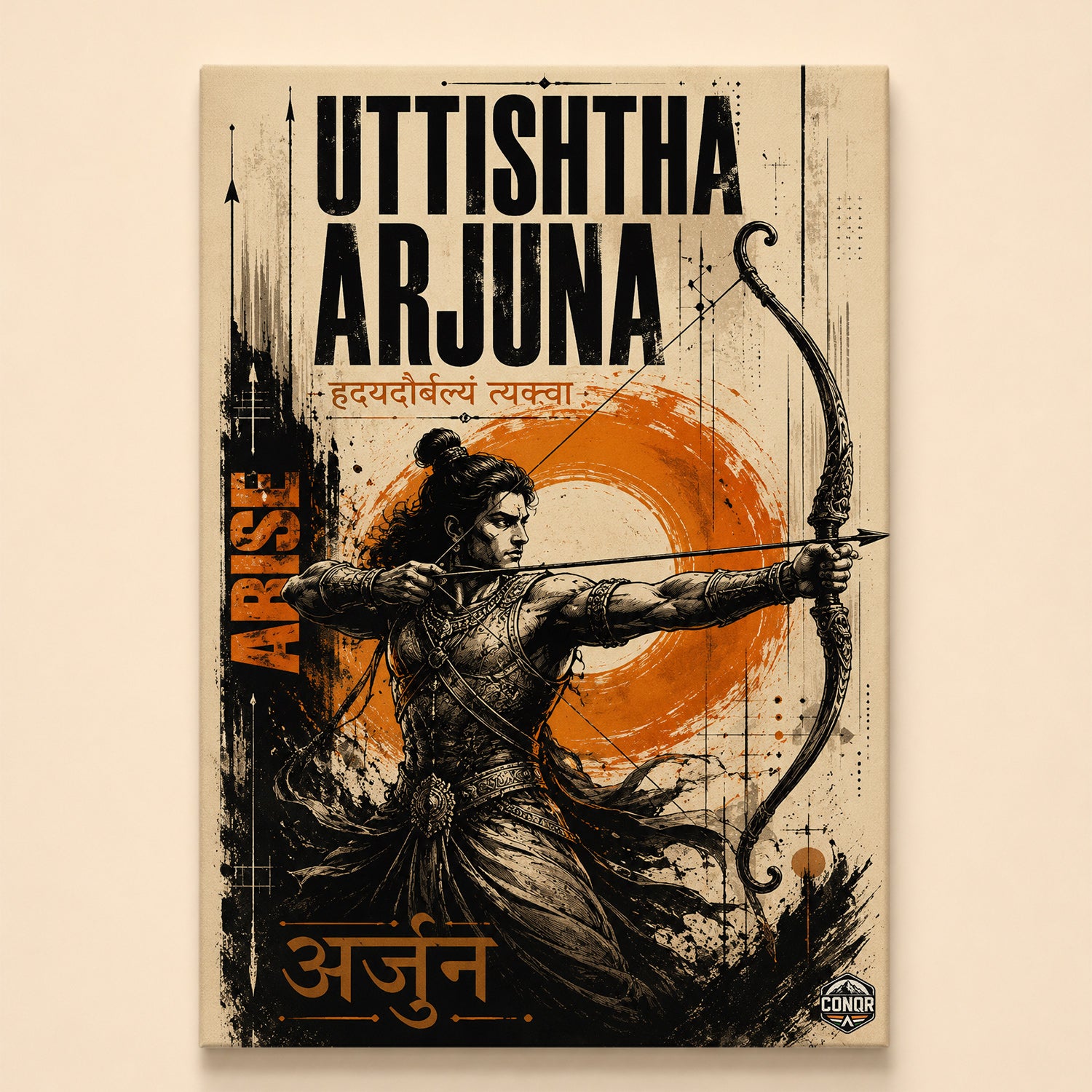 Uttishtha Arjuna - Canvas Wall Art (CONQR_SAN_14)