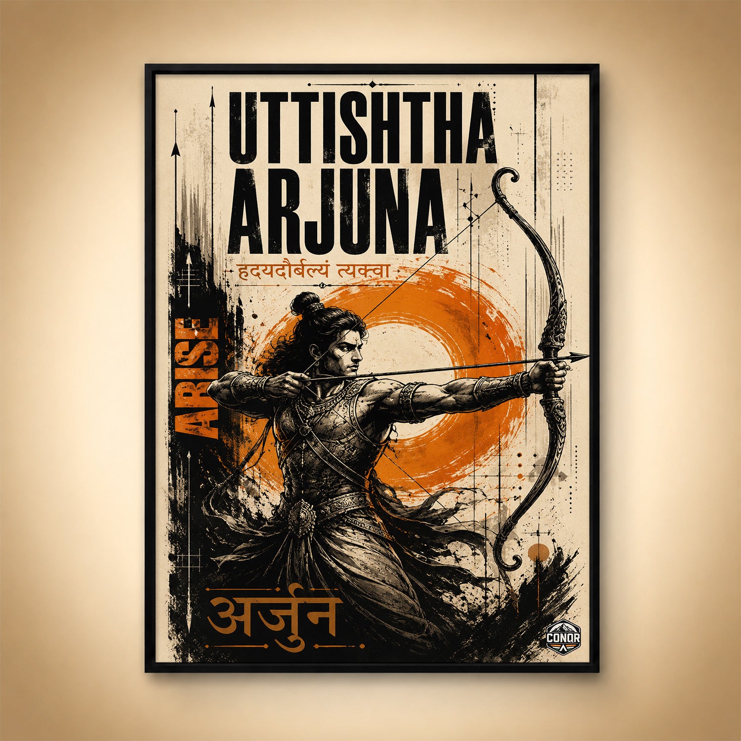 Uttishtha Arjuna - Canvas Wall Art (CONQR_SAN_14)