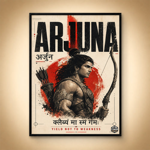 Arjuna Yield Not To Weakness - Canvas Wall Art (CONQR_SAN_15)