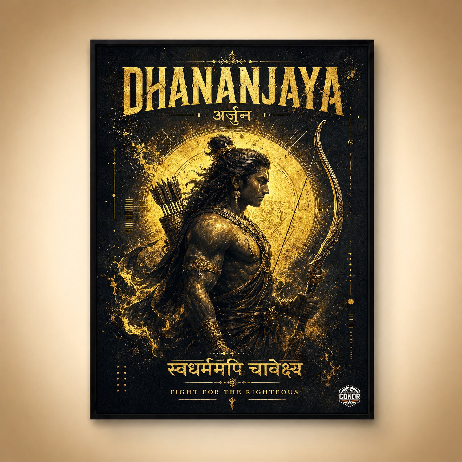 Dhananjaya Arjuna - Canvas Wall Art (CONQR_SAN_16)