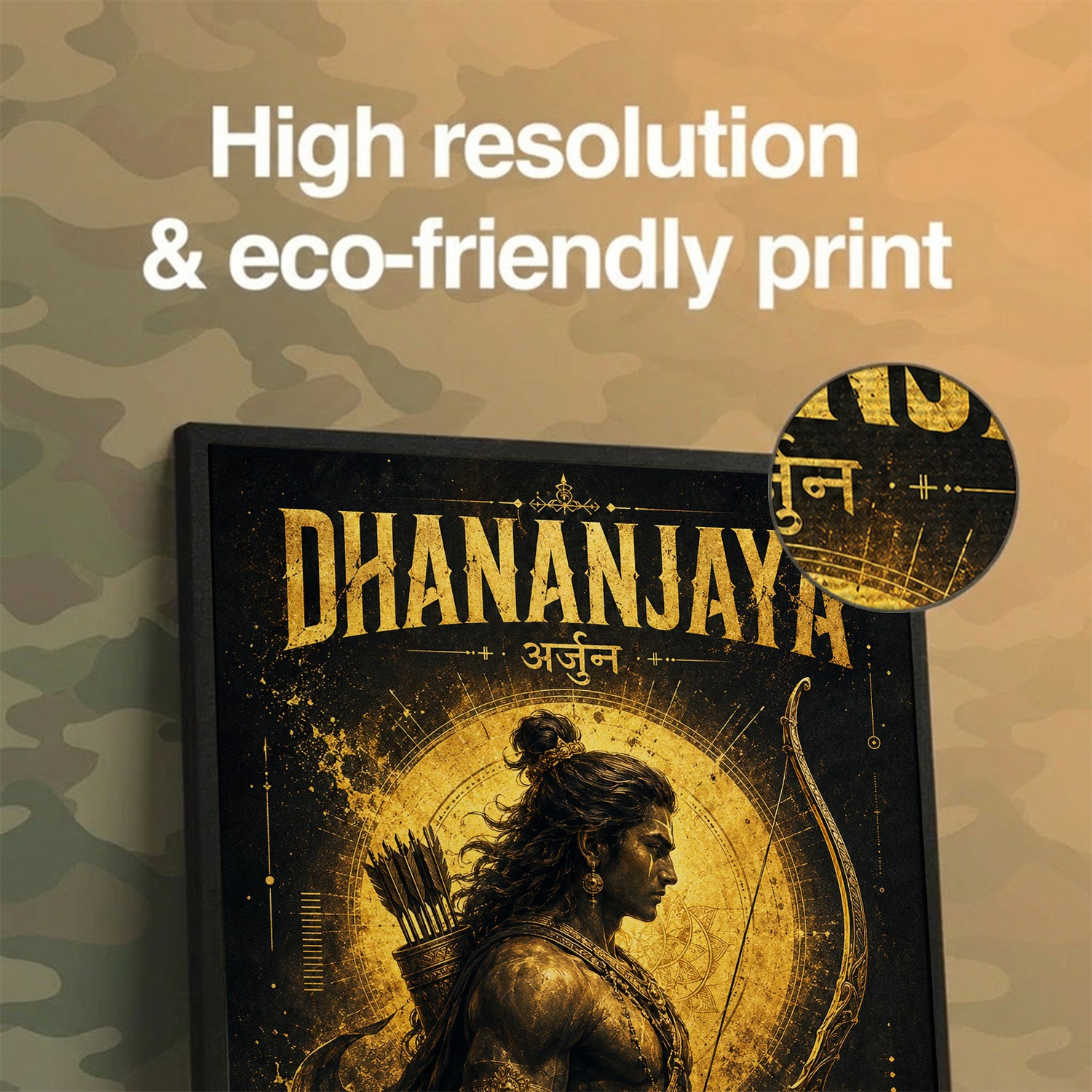 Dhananjaya Arjuna - Canvas Wall Art (CONQR_SAN_16)