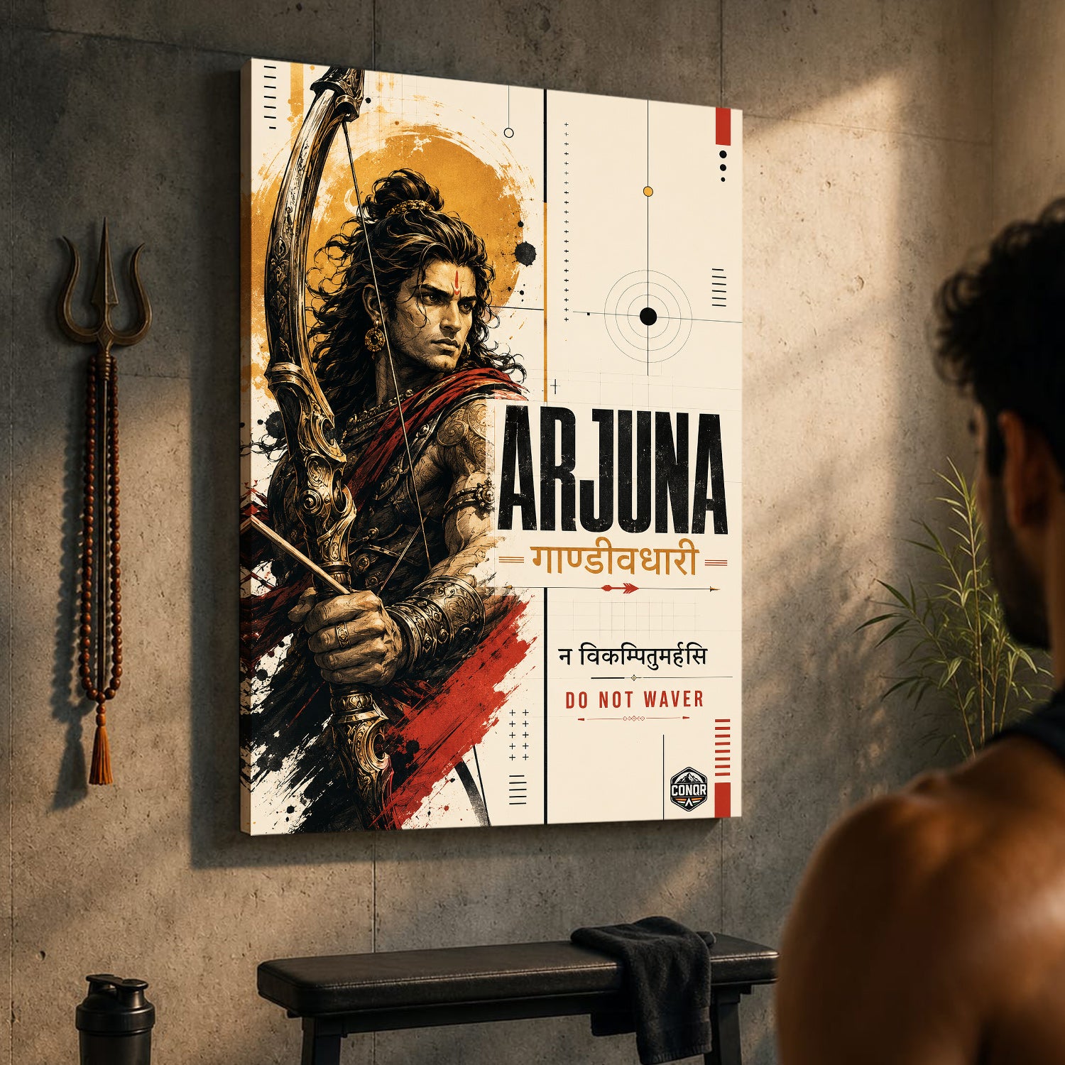 Gandivdhari Arjuna - Canvas Wall Art (CONQR_SAN_20)