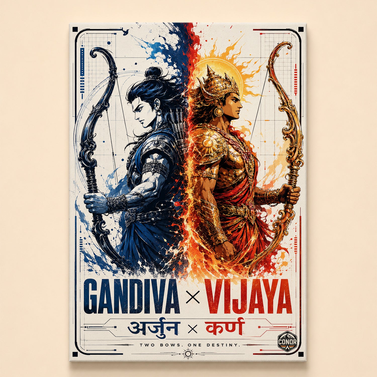 Gandiva Vijaya - Canvas Wall Art (CONQR_SAN_21)