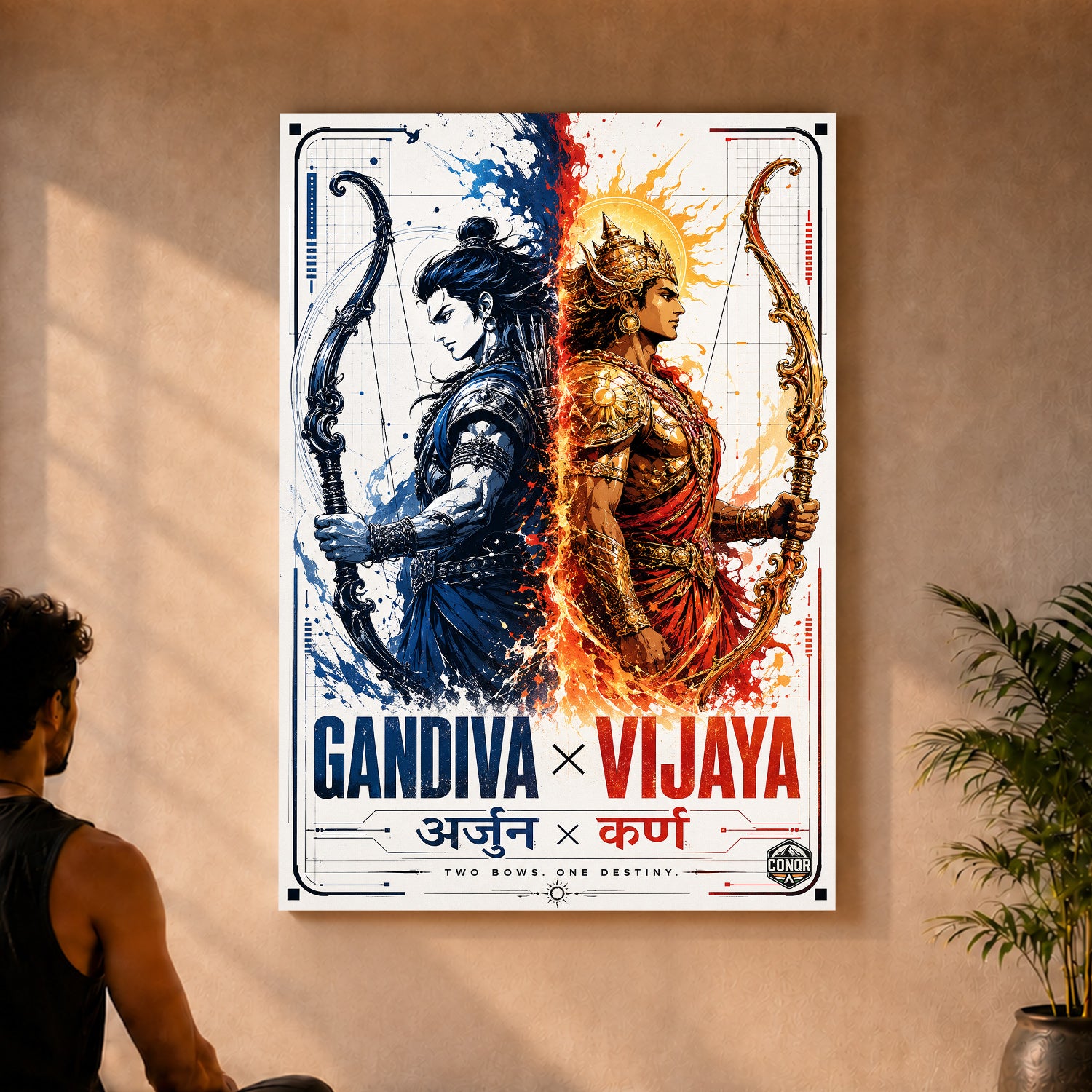 Gandiva Vijaya - Canvas Wall Art (CONQR_SAN_21)
