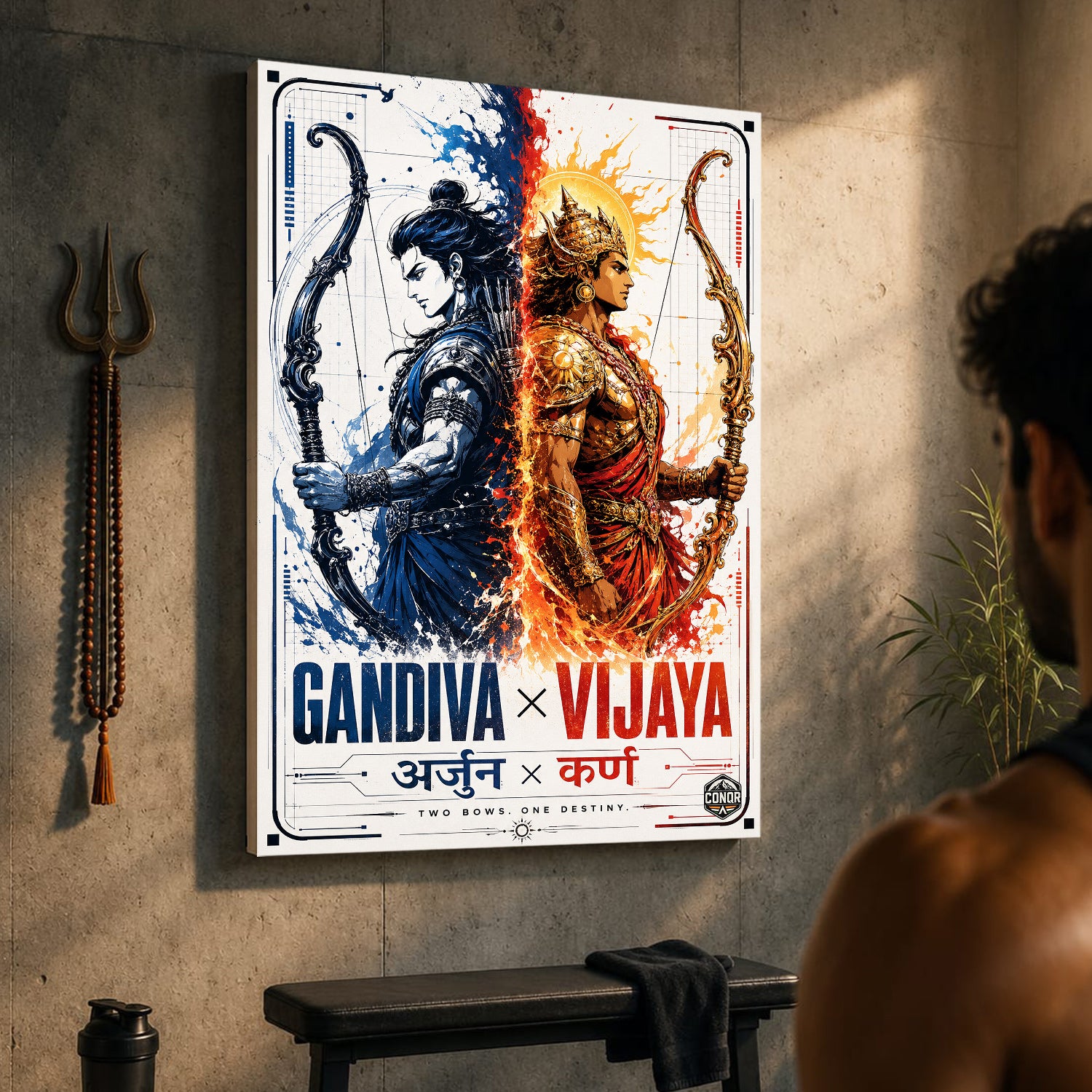 Gandiva Vijaya - Canvas Wall Art (CONQR_SAN_21)