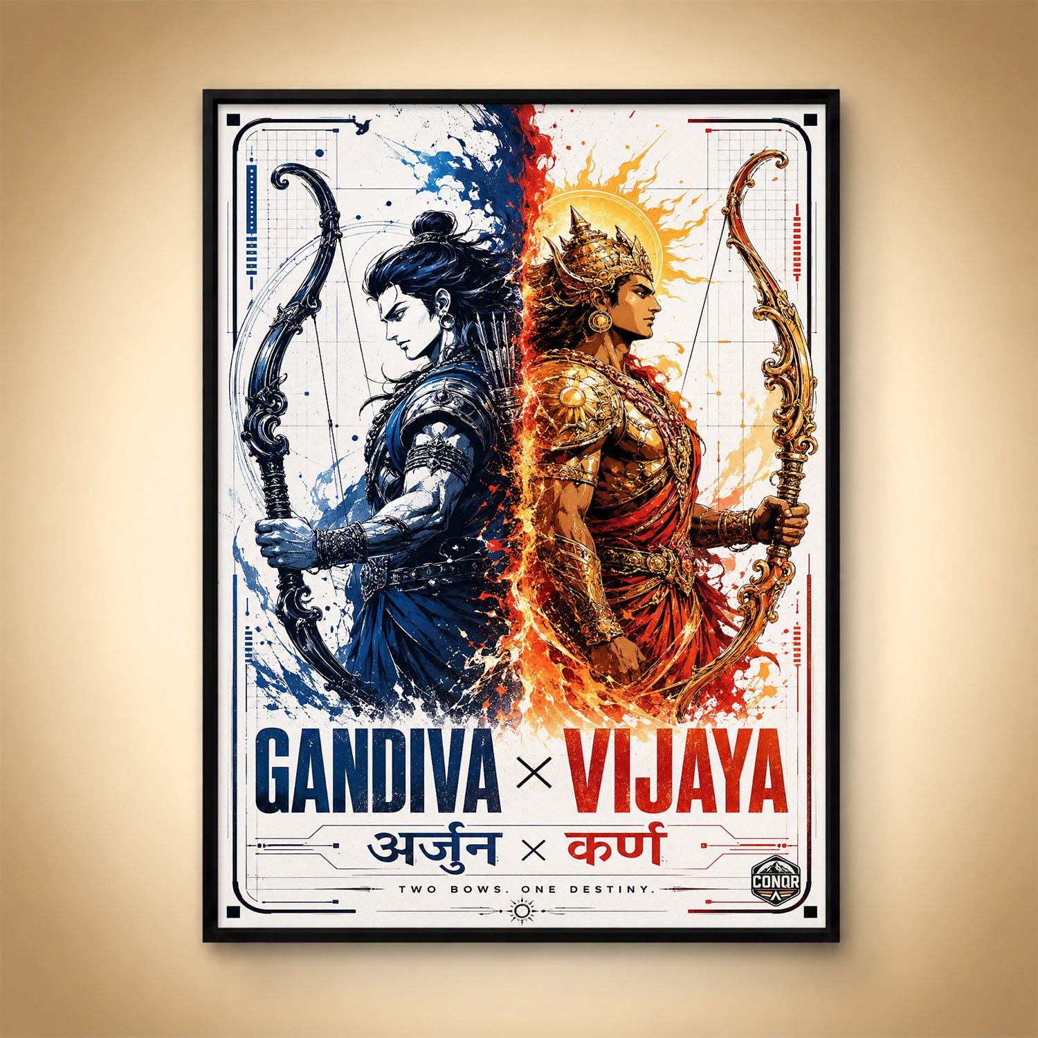 Gandiva Vijaya - Canvas Wall Art (CONQR_SAN_21)