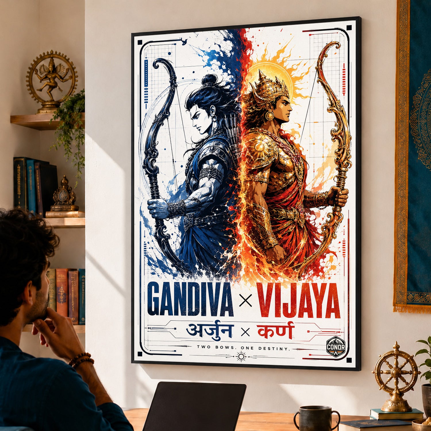 Gandiva Vijaya - Canvas Wall Art (CONQR_SAN_21)