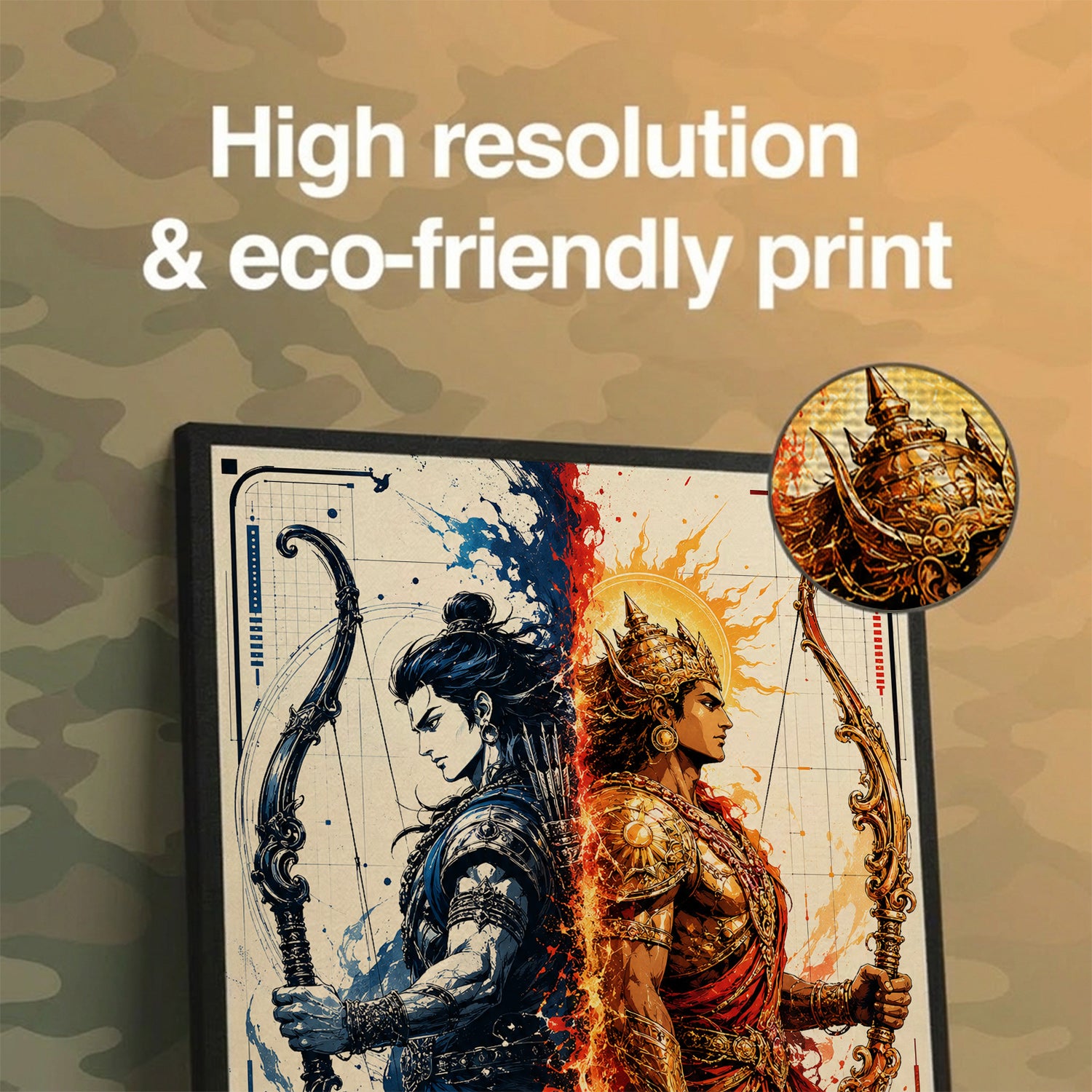 Gandiva Vijaya - Canvas Wall Art (CONQR_SAN_21)