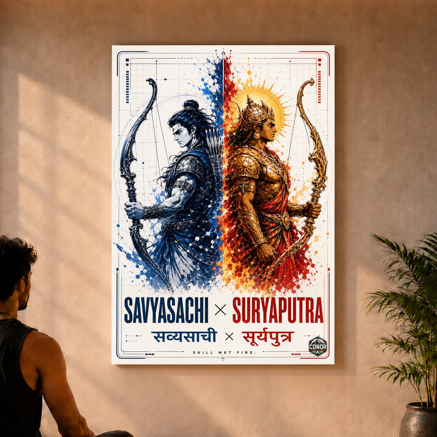 Savyasachi vs Suryaputra - Canvas Wall Art (CONQR_SAN_22)