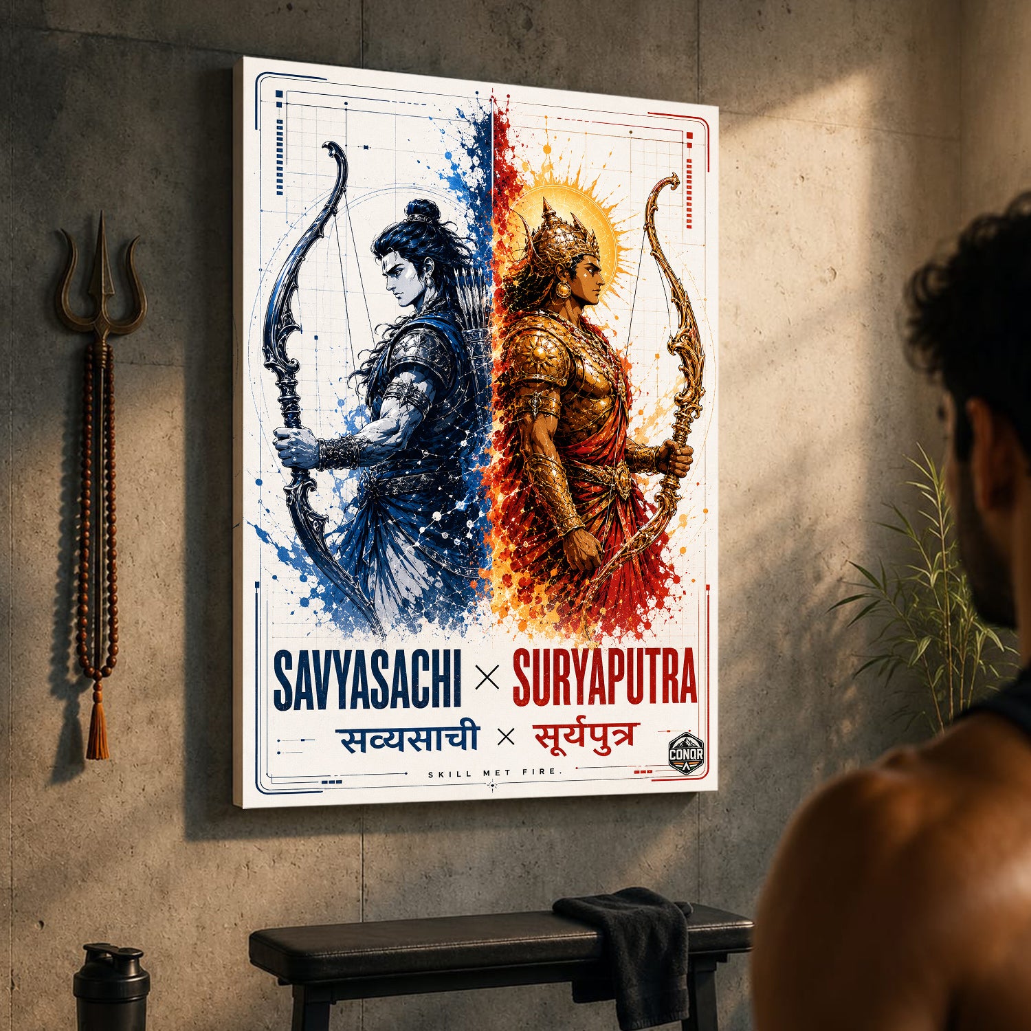 Savyasachi vs Suryaputra - Canvas Wall Art (CONQR_SAN_22)