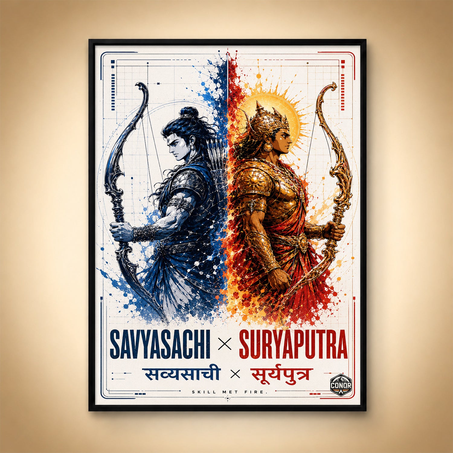 Savyasachi vs Suryaputra - Canvas Wall Art (CONQR_SAN_22)
