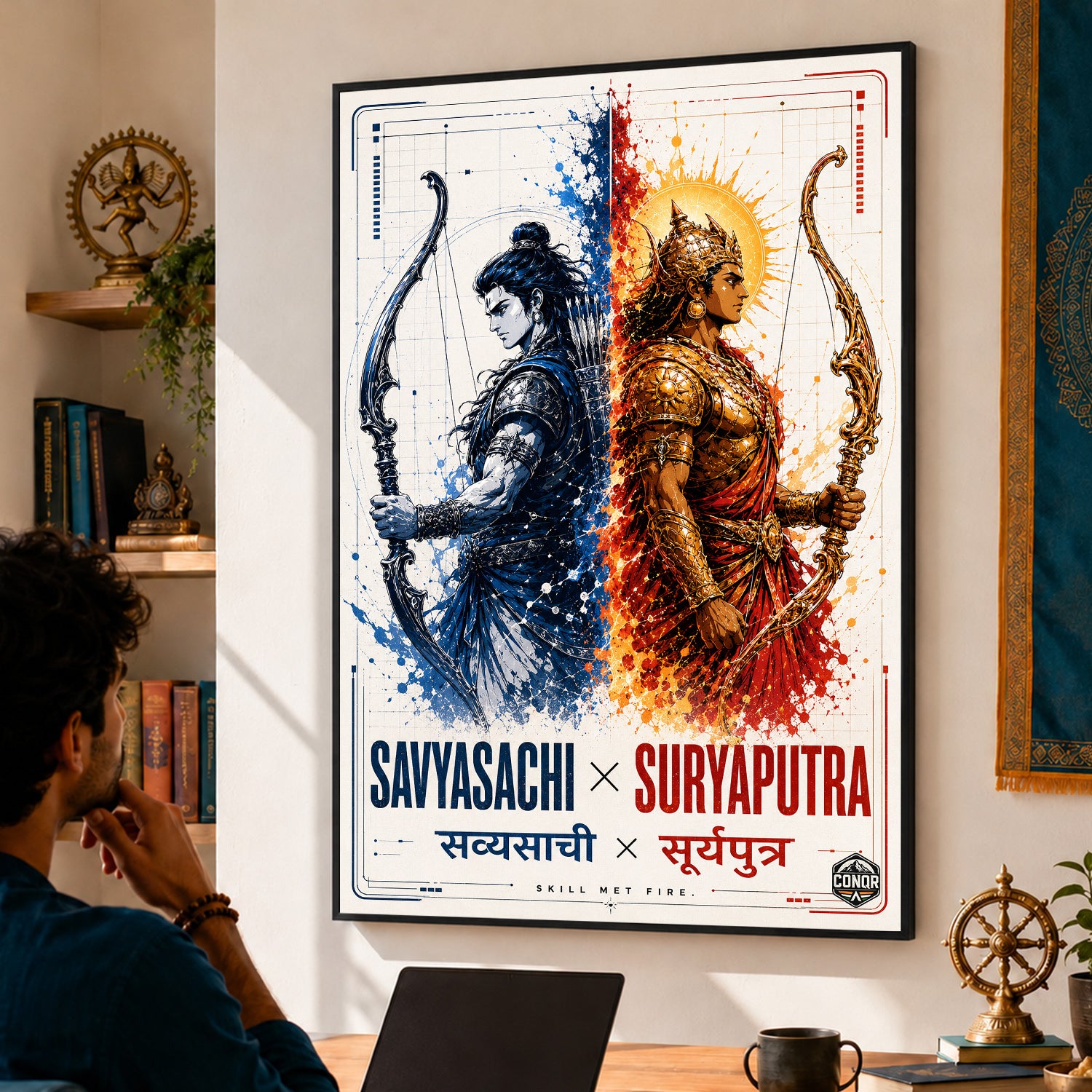 Savyasachi vs Suryaputra - Canvas Wall Art (CONQR_SAN_22)