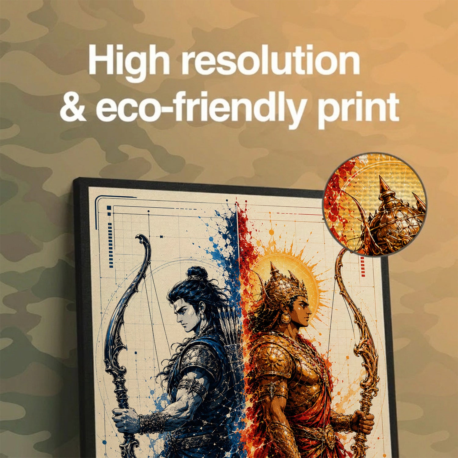 Savyasachi vs Suryaputra - Canvas Wall Art (CONQR_SAN_22)