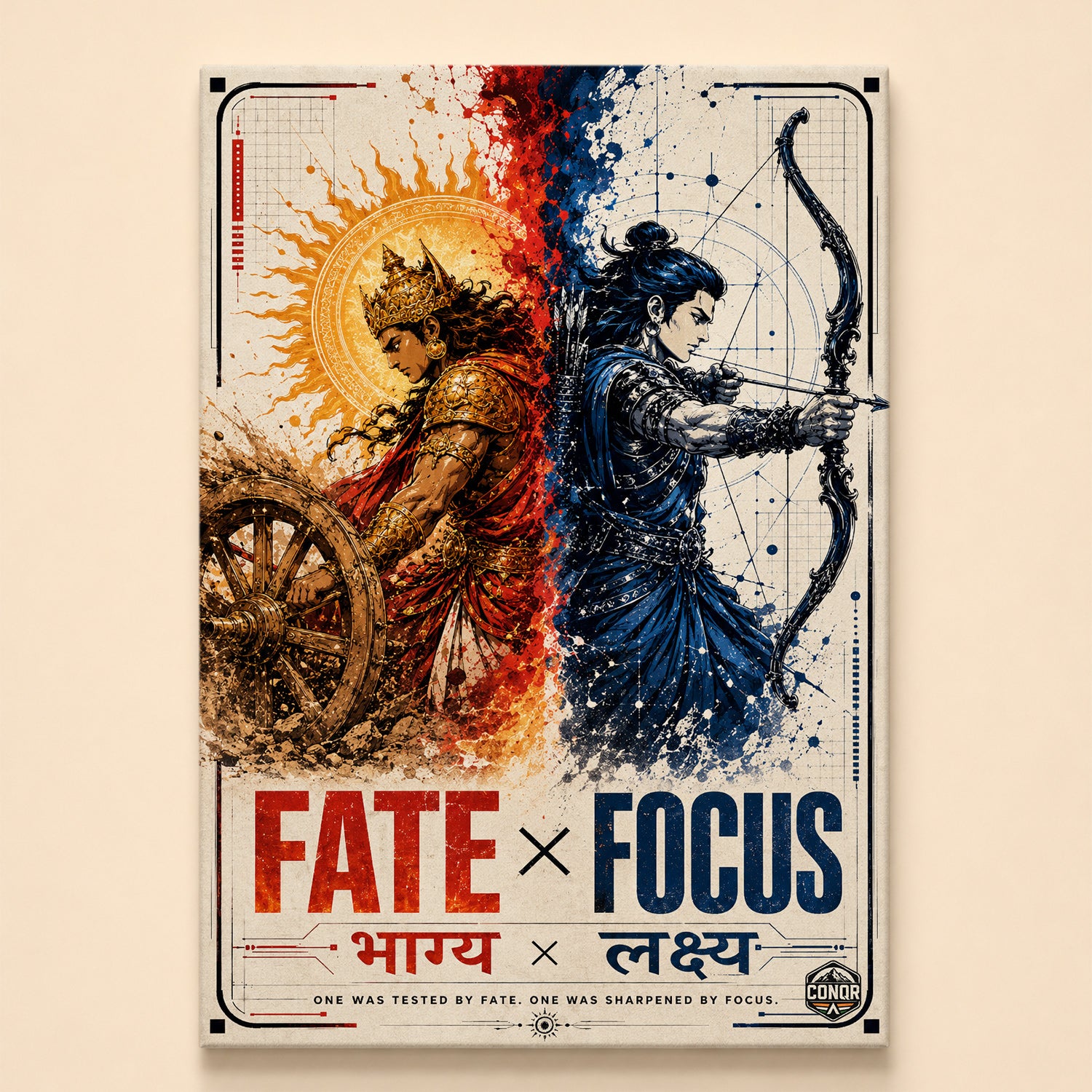 Fate vs Focus - Canvas Wall Art (CONQR_SAN_23)