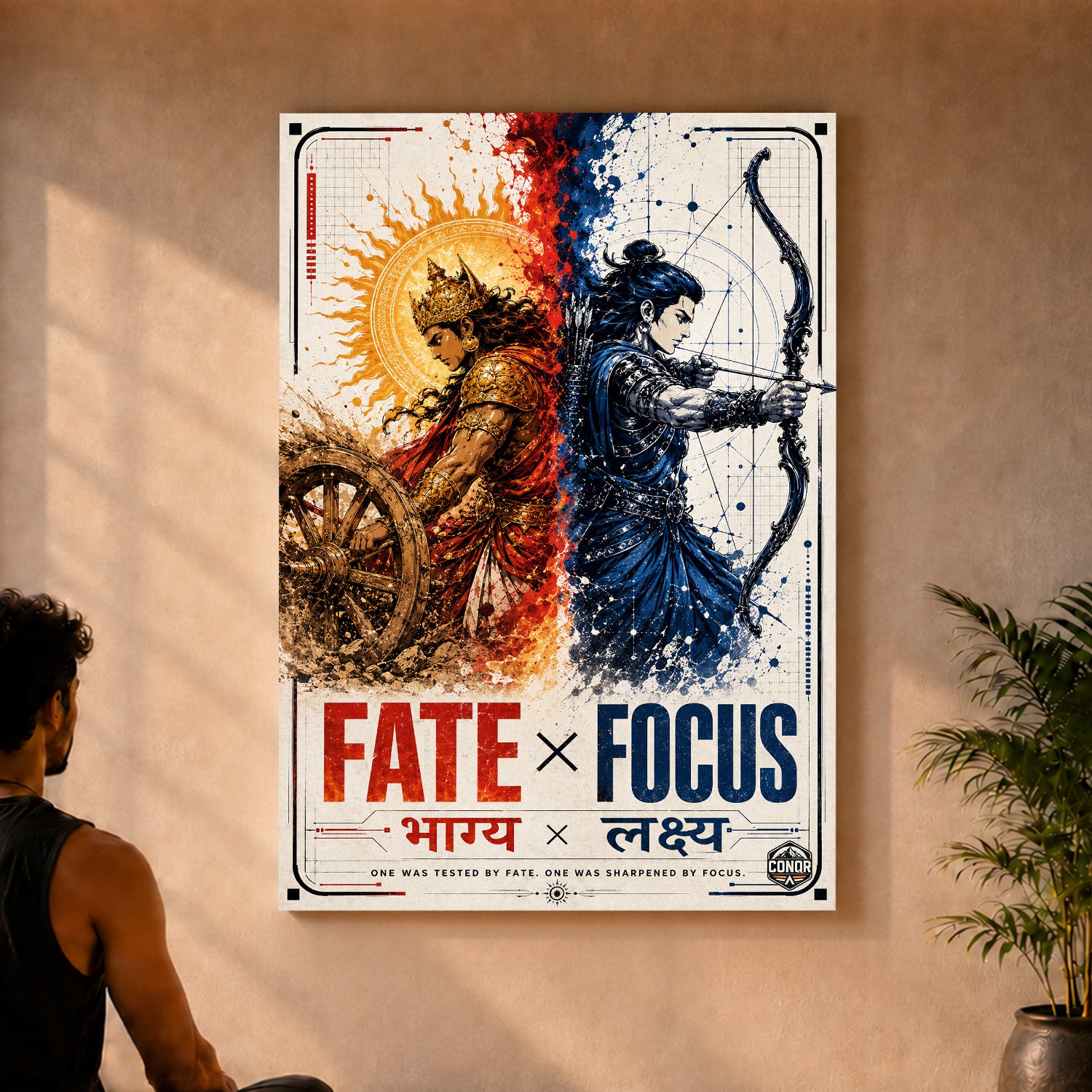 Fate vs Focus - Canvas Wall Art (CONQR_SAN_23)