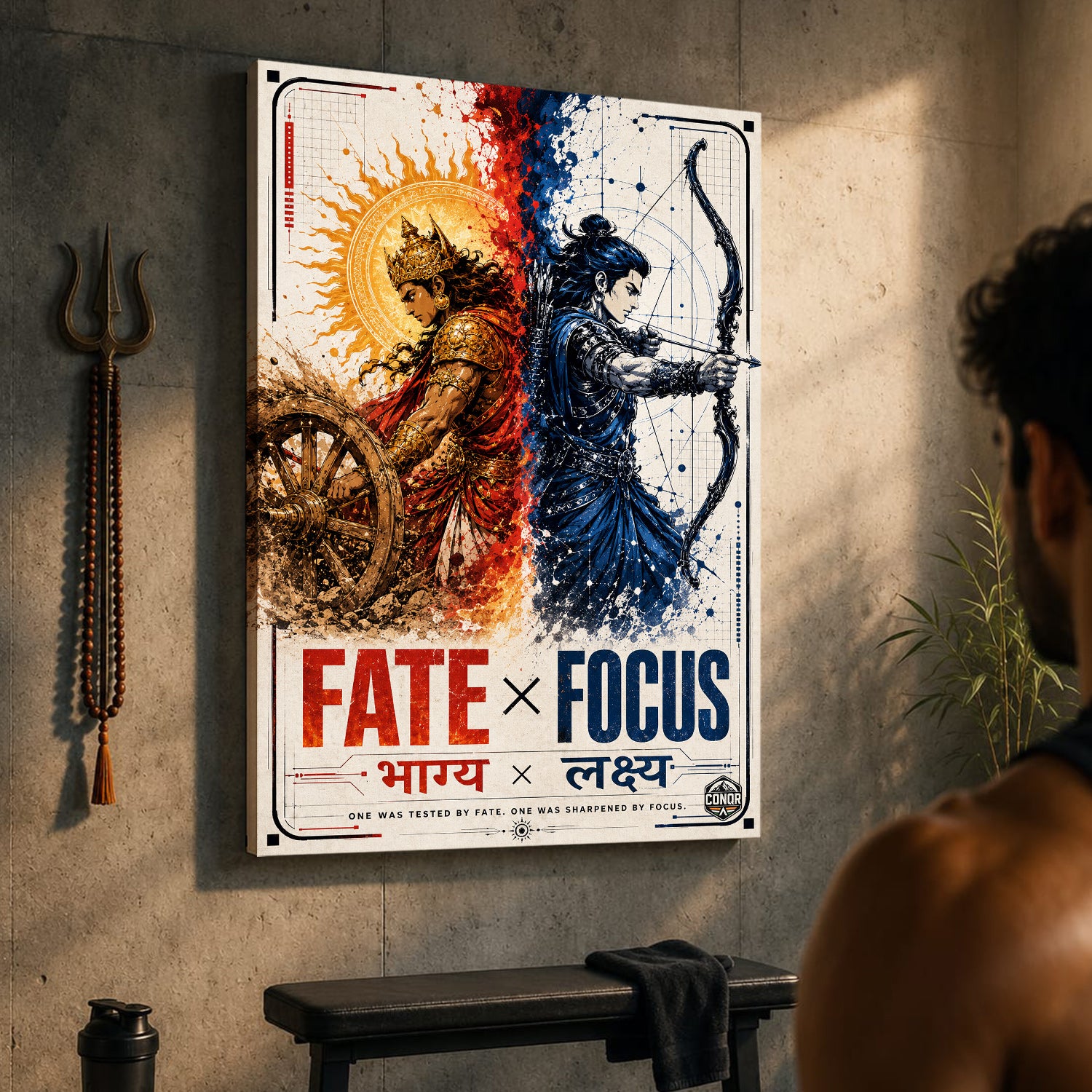 Fate vs Focus - Canvas Wall Art (CONQR_SAN_23)