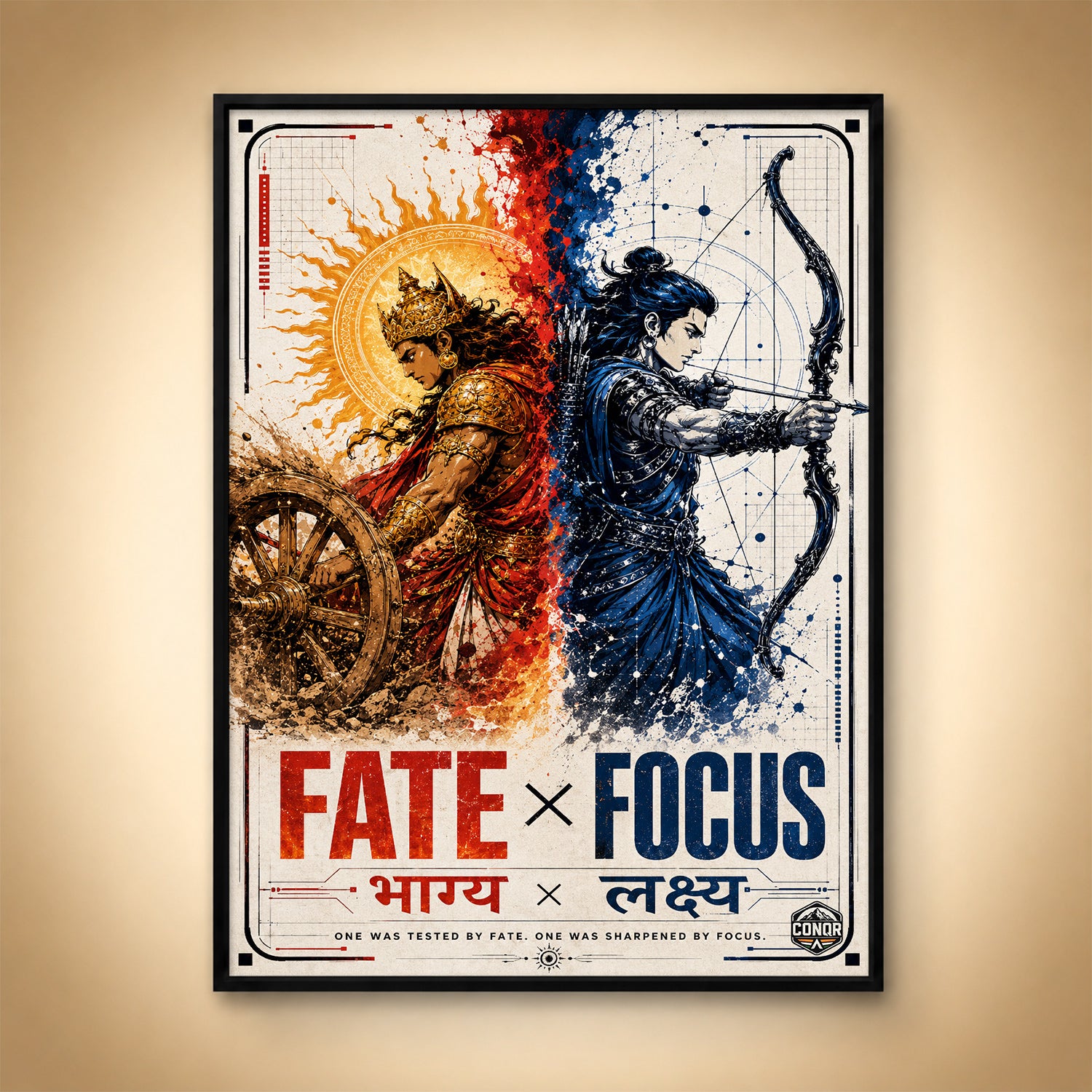 Fate vs Focus - Canvas Wall Art (CONQR_SAN_23)