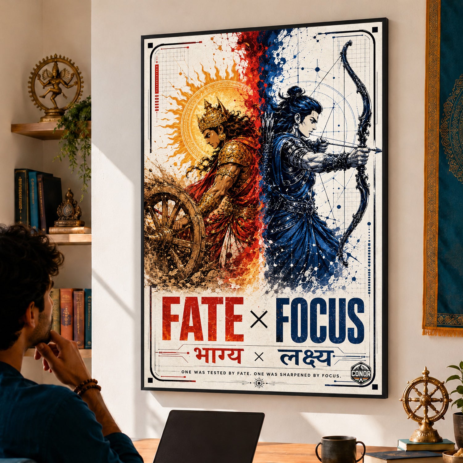 Fate vs Focus - Canvas Wall Art (CONQR_SAN_23)