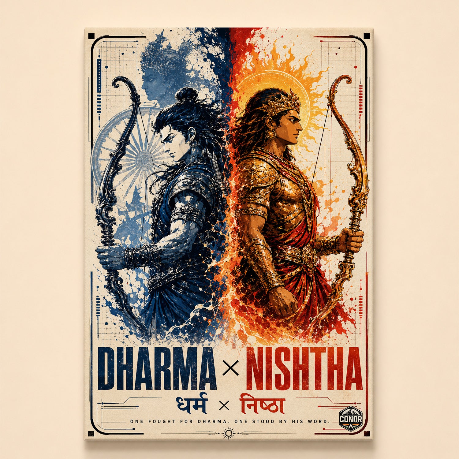 Dharma x Nishtha - Canvas Wall Art (CONQR_SAN_24)