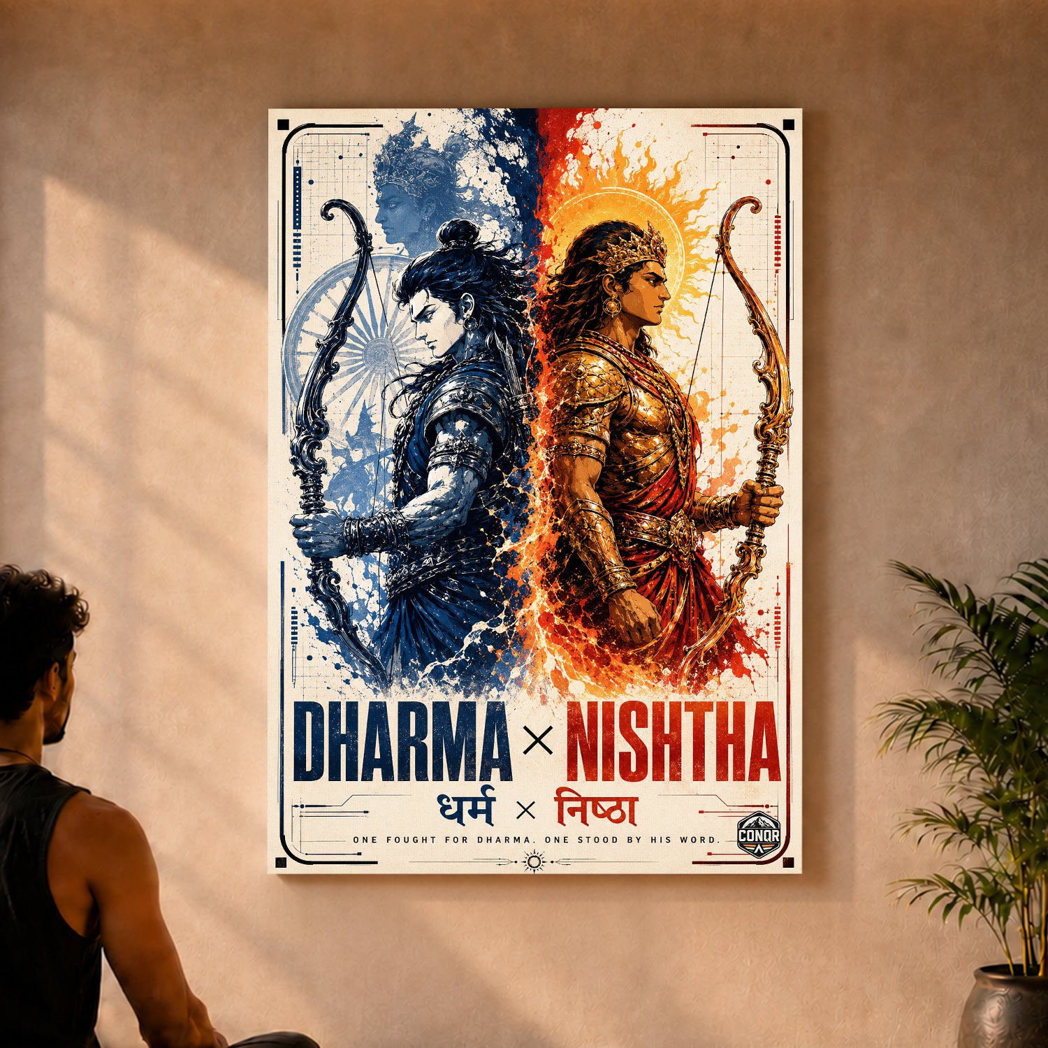 Dharma x Nishtha - Canvas Wall Art (CONQR_SAN_24)