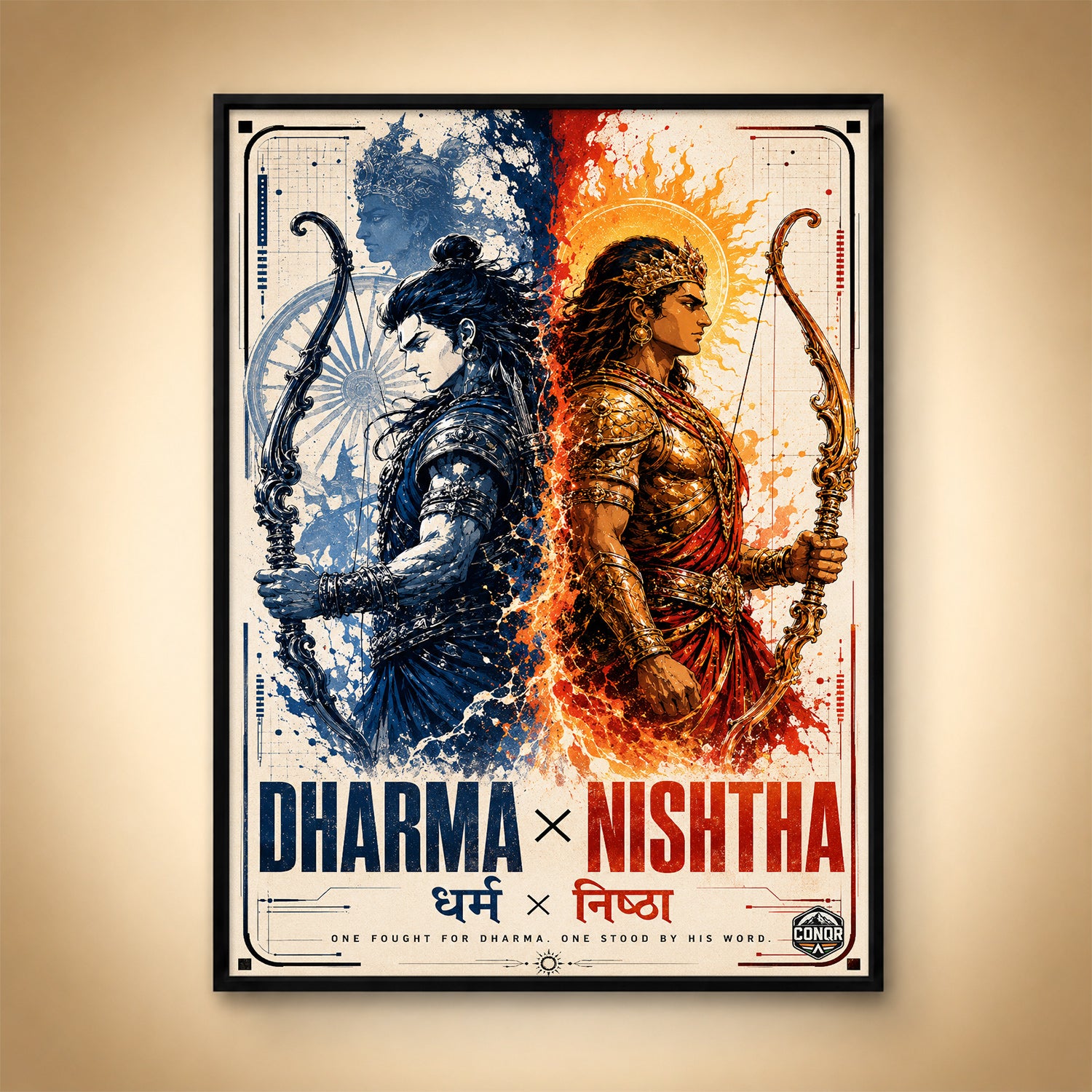 Dharma x Nishtha - Canvas Wall Art (CONQR_SAN_24)