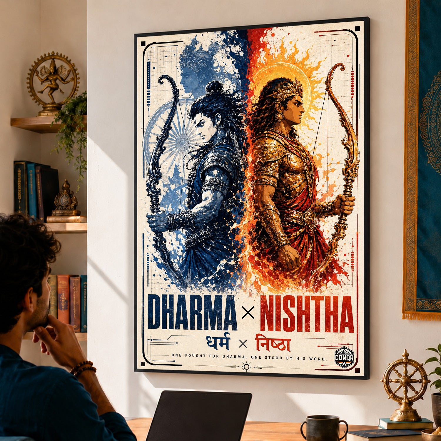 Dharma x Nishtha - Canvas Wall Art (CONQR_SAN_24)