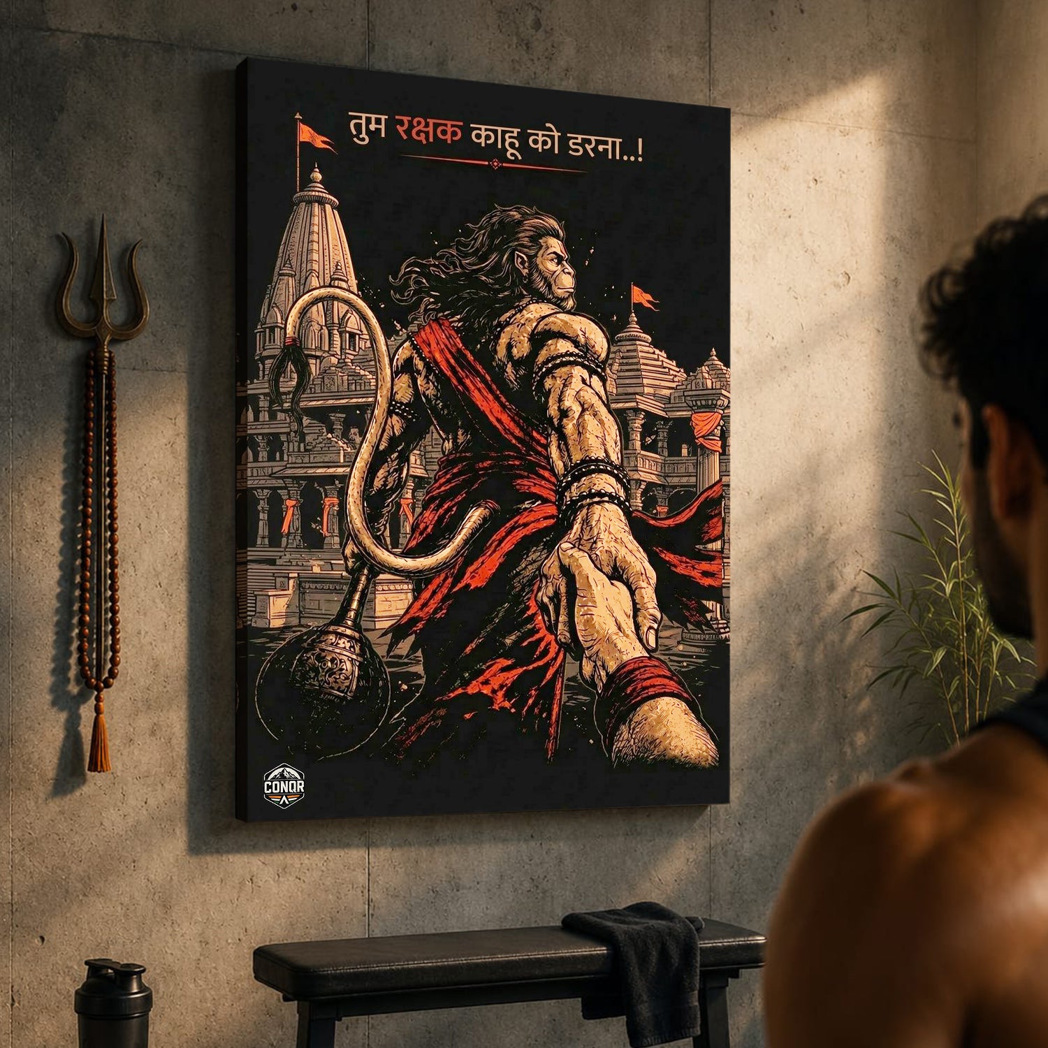 Hanuman Protector - Canvas Wall Art (CONQR_SAN_HAN_02)
