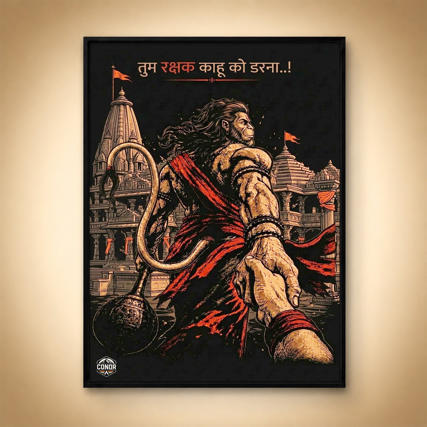 Hanuman Protector - Canvas Wall Art (CONQR_SAN_HAN_02)