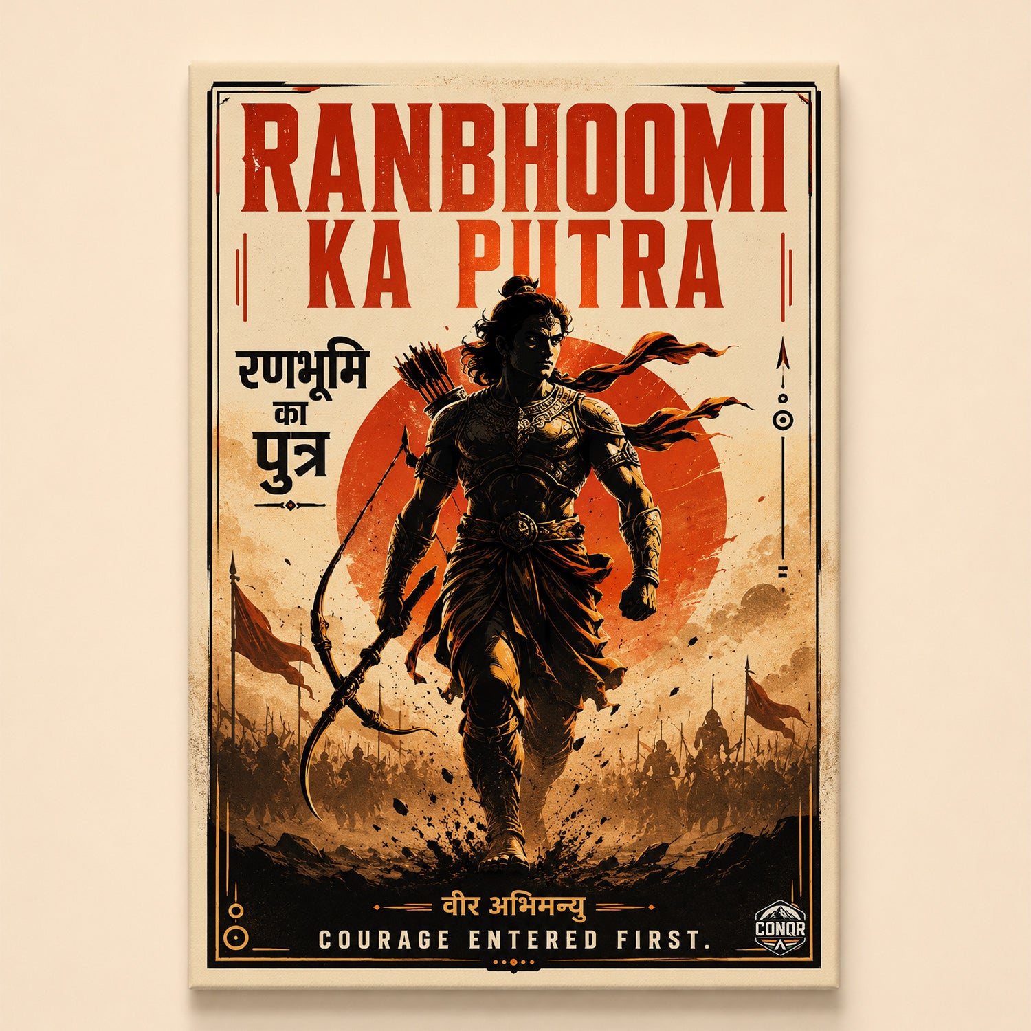Ranbhoomi Ka Putra - Canvas Wall Art (CONQR_ABHI_SAN_06)