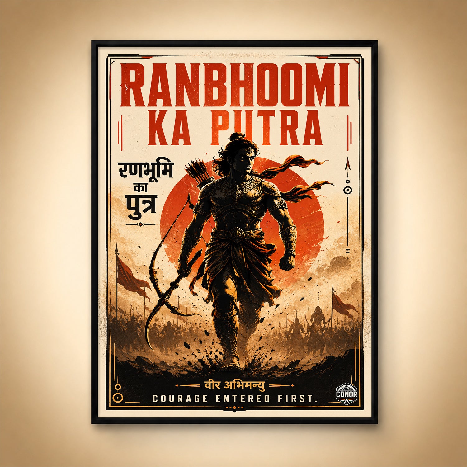 Ranbhoomi Ka Putra - Canvas Wall Art (CONQR_ABHI_SAN_06)